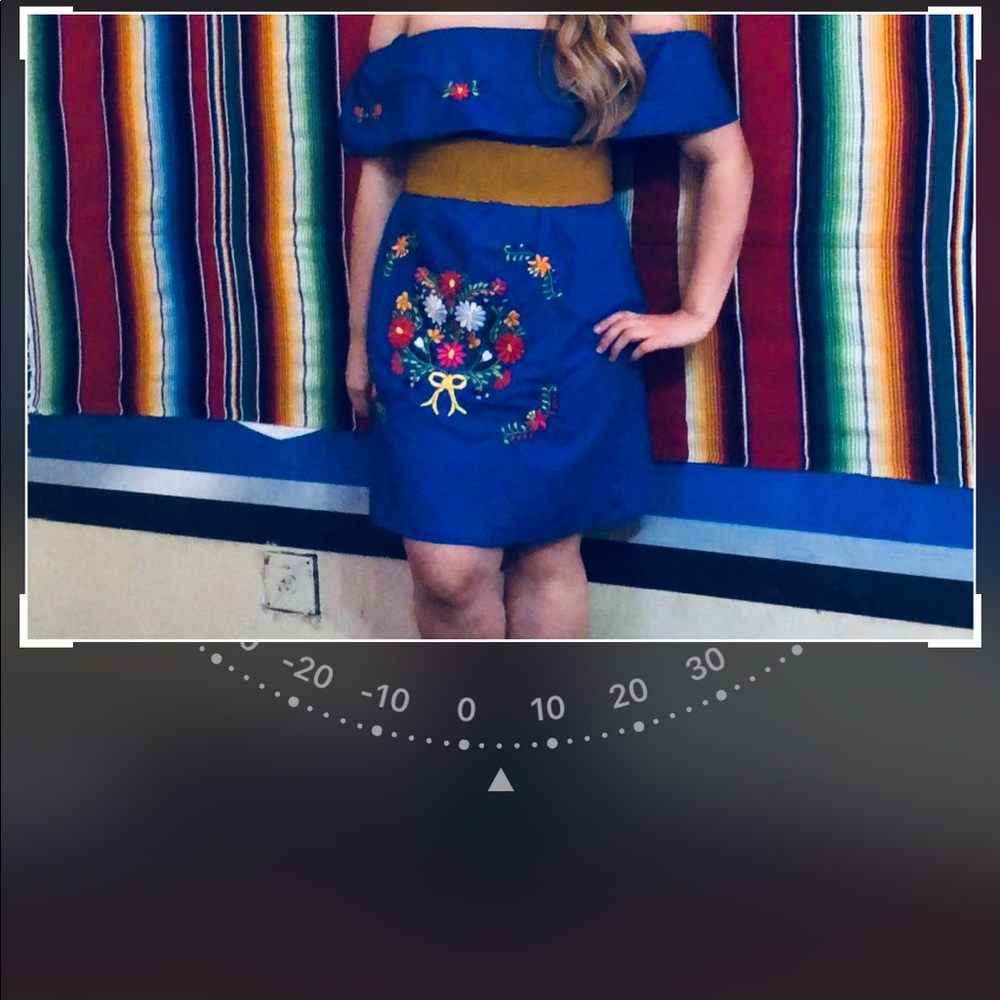 Mexican dress with belt